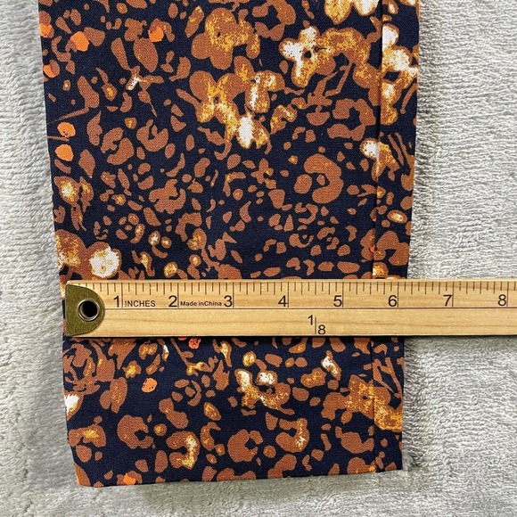 Anthropologie Pants‎ The Essential Womens 4 Orange Slim Straight Floral Preppy - Picture 7 of 11